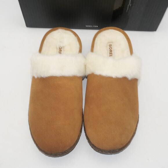 NEW SOREL Nakiska Slide II Women's 12 Suede Lined Slippers Brown Indoor/Outdoor - Picture 7 of 9